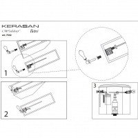 Kerasan 754290 Механизм смыва для бачка-моноблока с боковой ручкой