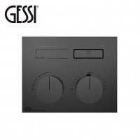 GESSI HI-FI Compact 63002 706 Термостатический смеситель для душа | Black Metal PVD (черный хром полированный)