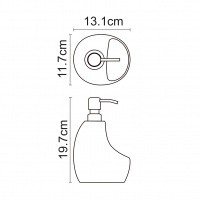WasserKRAFT K-8099 Настольный дозатор для жидкого мыла с емкостью для губки (бежевый)