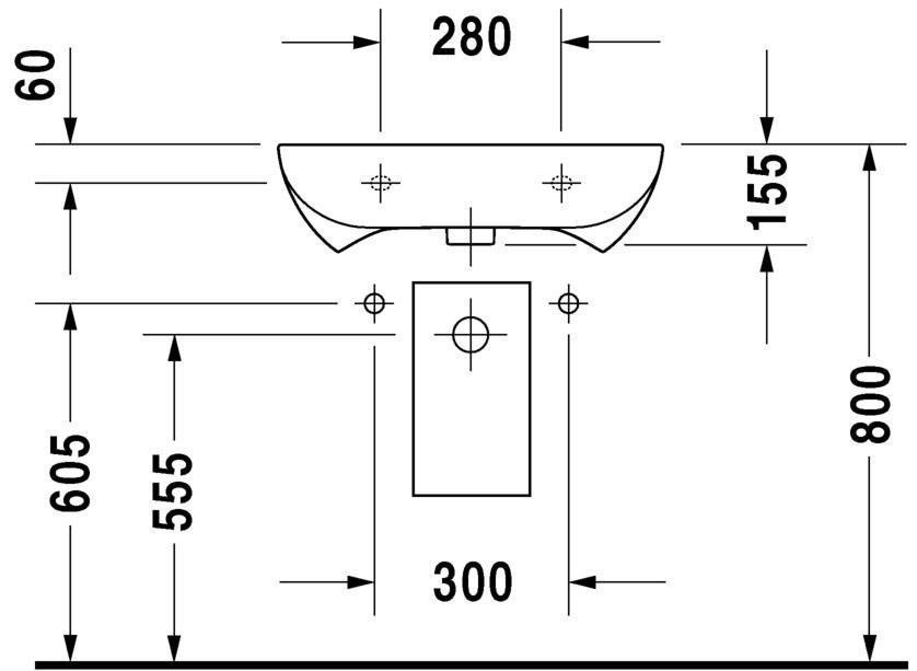 Duravit D-Code 231360 Раковина медицинская на 60 см, в интернет ...