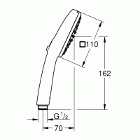 GROHE Tempesta Cube 110 27574003 Ручной душ, 3 режима (хром)