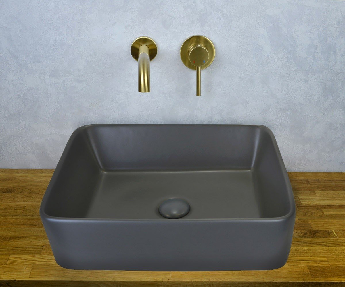 Bronze de Luxe 1003G Выпуск для раковины без перелива (тёмно-серый), в ...