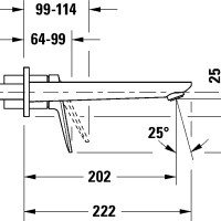 Duravit Wave WA1070004046 Настенный смеситель для раковины - внешняя часть (чёрный матовый)