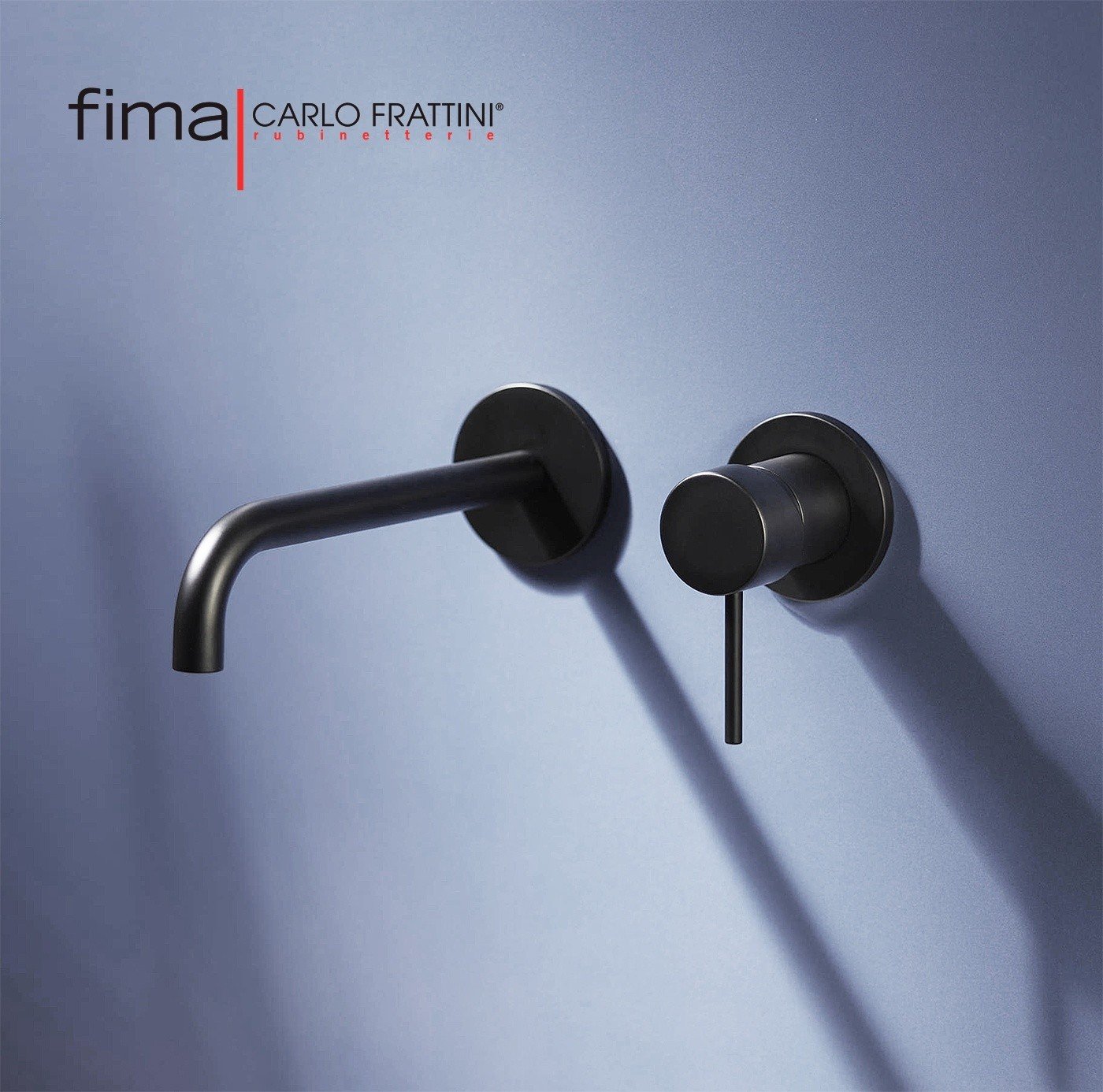 FIMA Carlo Frattini Spillo Up F3051NLX9NS - Настенный смеситель для раковины | излив 202 мм (черный матовый)