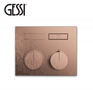 GESSI HI-FI Compact 63002 708 Термостатический смеситель для душа | Copper Brushed PVD (медь шлифованная)