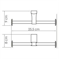 WasserKRAFT Leine K-5096D Двойной держатель для туалетной бумаги (хром)