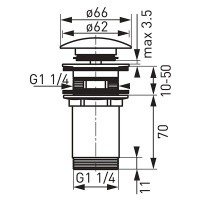 FERRO S285 Сливной гарнитур | донный клапан для - раковины с переливом (хром)