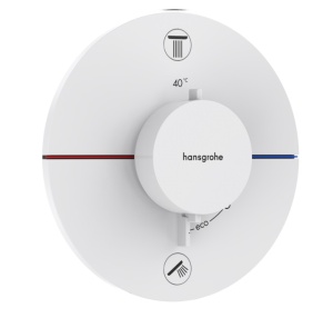 Hansgrohe ShowerSelect Comfort S 15556700 Термостатический смеситель для ванны - внешняя часть (белый матовый)
