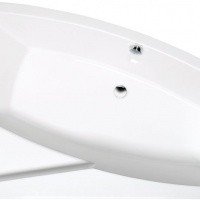 Акриловая ванна ALPEN Evia 170 R 22611, гарантия 10 лет, асимметричная форма, объём 255 литров, цвет - euro white (европейский белый)