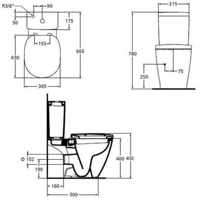 Ideal Standard Connect E803601 Унитаз - компакт, купить в магазине ...