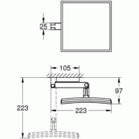 Зеркало косметическое 40808000 Grohe Selection Cube