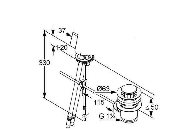 Creavit SF011 Донный клапан для раковины с переливом (хром), купить в ...
