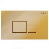 D&K Quadro DB1519003 Накладная панель смыва для унитаза (золото матовое)