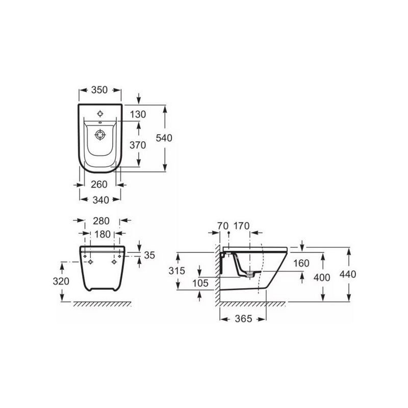 Roca The Gap 806470004 Крышка для биде, в магазине сантехники Сантехмаг.Ру