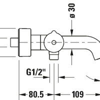 Duravit C.1 C15220000010 Термостатический смеситель для ванны (хром)
