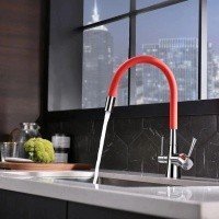 Lemark Comfort LM3075C-Red Смеситель для кухни с подключением к фильтру с питьевой водой (Хром | Красный)