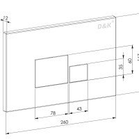 D&K Quadro DB1519016 Накладная панель смыва для унитаза (белый)