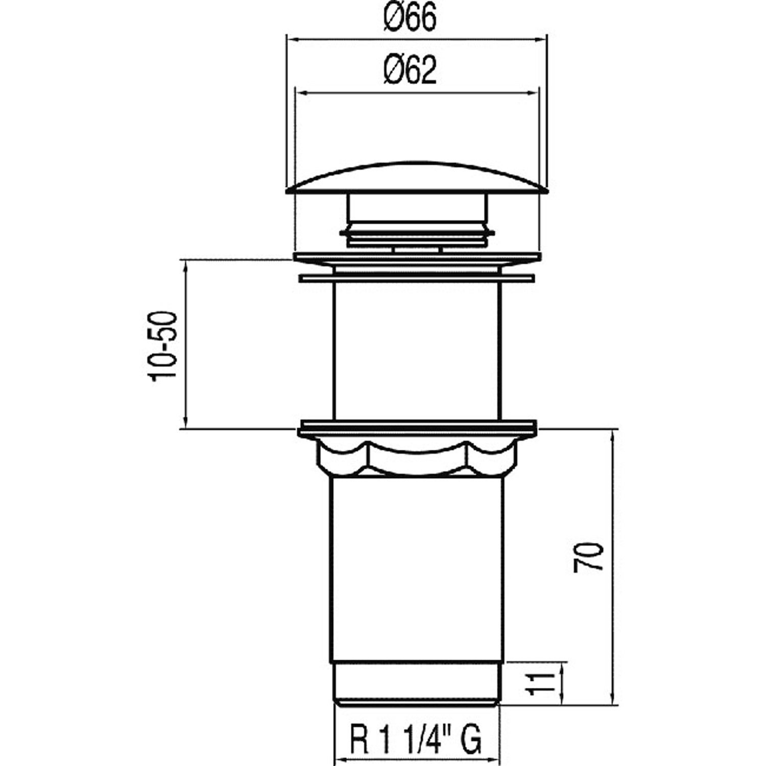 TRES 13454060 Сливной гарнитур | донный клапан для раковины без ...