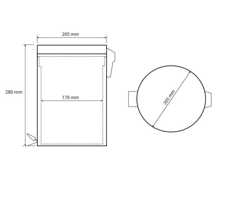 Bemeta HOTEL 104315010 Ведро для мусора (черный матовый), купить в ...