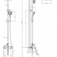 RUSH Jawa JA0735-40 Душевая система в комплекте со смесителем (хром)