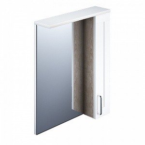 IDDIS Sena SEN6000i99 Зеркало для ванной комнаты с боковым шкафчиком 600*839 мм (белый | дерево)