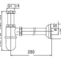 Nobili AV00103/2CR Сифон