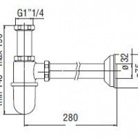 Nobili AV00103/2CR Сифон