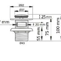 CeramaLux RD013 Донный клапан | сливной гарнитур (хром)