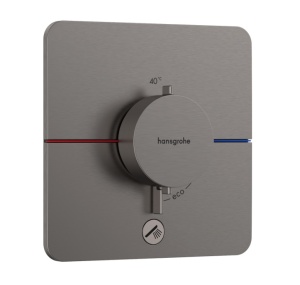 Hansgrohe ShowerSelect Comfort Q 15589340 Термостатический смеситель для душа - внешняя часть (чёрный хром шлифованный)