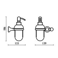 Bagno Associati Folie FS12751SW Дозатор для мыла Swarovski (хром | матовое стекло)