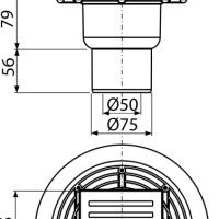 AlcaPlast APV203 Душевой трап | комплект с дизайн-решёткой 105*105 мм (нержавеющая сталь)