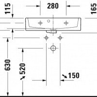 Duravit Vero Air 2368600000 Раковина подвесная | накладная 600*400 мм (белый)
