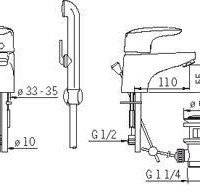 ORAS VEGA 1806 Смеситель для раковины в комплекте с гигиеническим душем (хром)