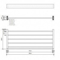 Decor Walther Brick HTA 0593534 Держатель для полотенца 60 см