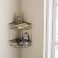 Timo Nelson 160082/02 Полка угловая для ванной комнаты (цвет бронза).