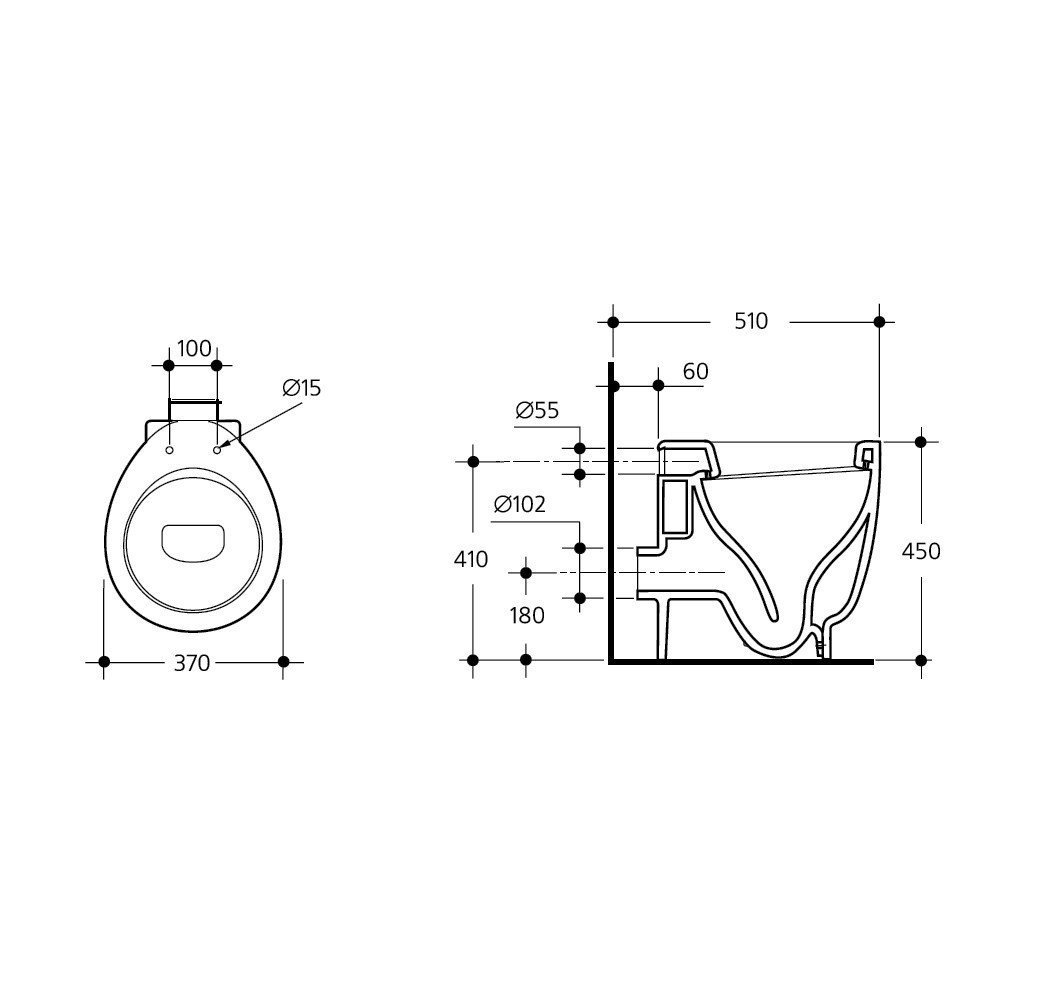Ideal Standard Small+ T305401 - Унитаз напольный | приставной (без ...