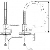 NOFER 07262.B Автоматический кран подачи воды для раковины (хром)