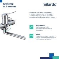 MILARDO Enjoy ENJSB00M10 Смеситель для ванны с длинным изливом (хром)