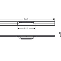 Hansgrohe RainDrain Flex 56044800 Трап для душа 800 мм - внешняя часть (нержавеющая сталь шлифованная)