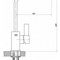 GPD Aduro MTE95 Высокий смеситель для кухни (хром)