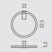 Colombo Design LUNA B0111 Кольцо для полотенца (хром)