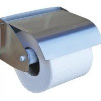 Mediclinics Medisteel AI0129CS Держатель рулона туалетной бумаги с крышкой (матовая нержавеющая сталь)