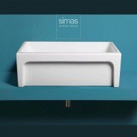 SIMAS Q500bi - Керамическая раковина для кухни 75*50 см