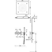 Tres Block System 20725312 Душевая система - комплект с термостатом (хром)