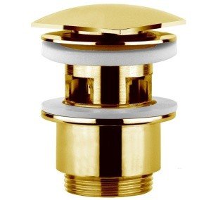 Cisal ZA00162224 Сливной гарнитур | донный клапан - для раковин с переливом (золото)