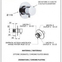 Remer Minimal N93DEV3 Переключающий вентиль (хром)