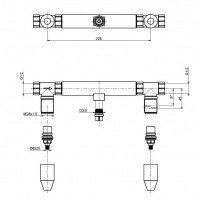 Внутренний механизм смесителя для раковины F2240 FIMA Carlo Frattini