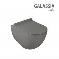 Galassia Dream 7317GM+7314GM Унитаз подвесной, безободковый - комплект с сиденьем (серый матовый)