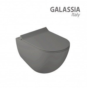 Galassia Dream 7317GM+7314GM Унитаз подвесной, безободковый - комплект с сиденьем (серый матовый)