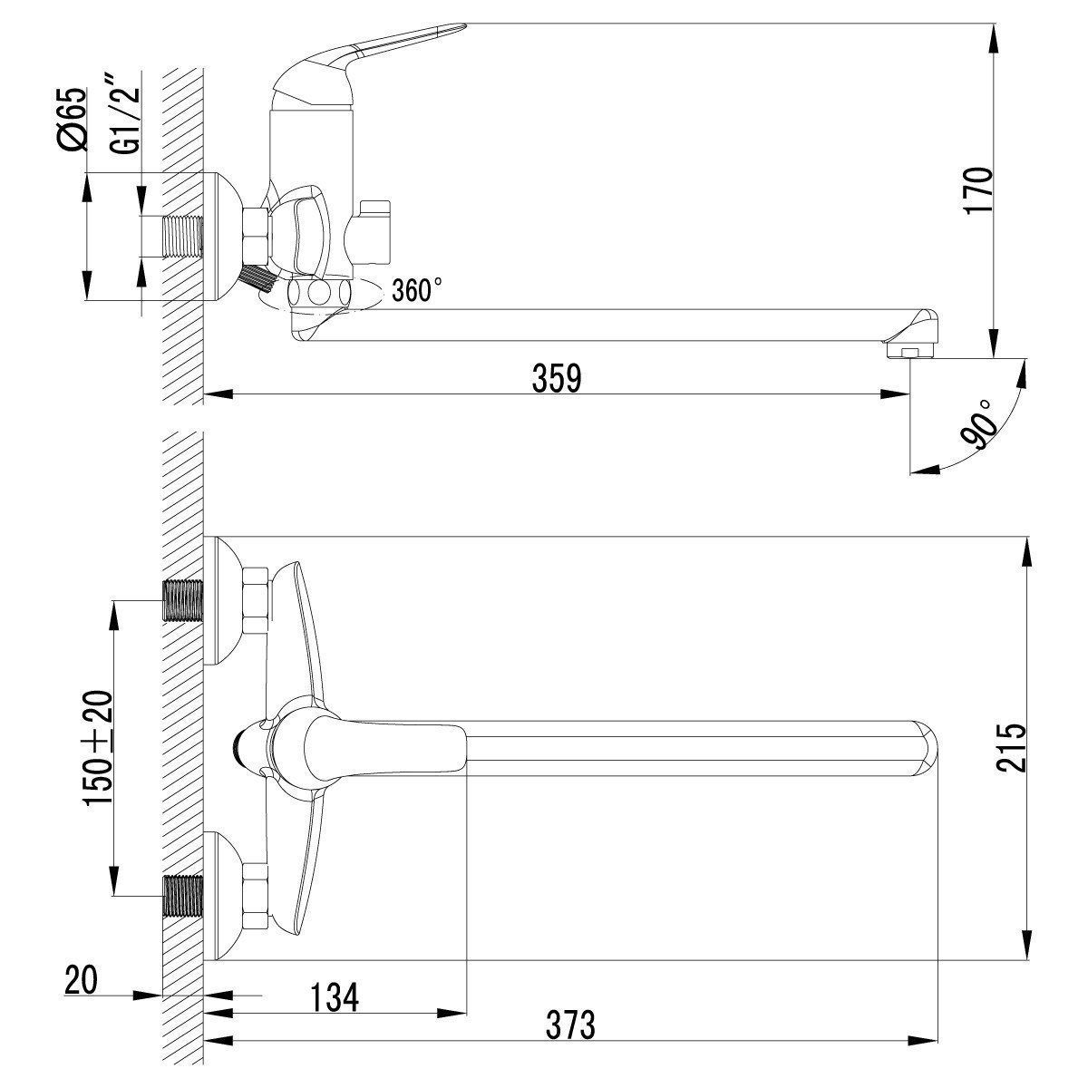 Lemark Plus Advance LM1251C - Смеситель для ванны с поворотным изливом ...